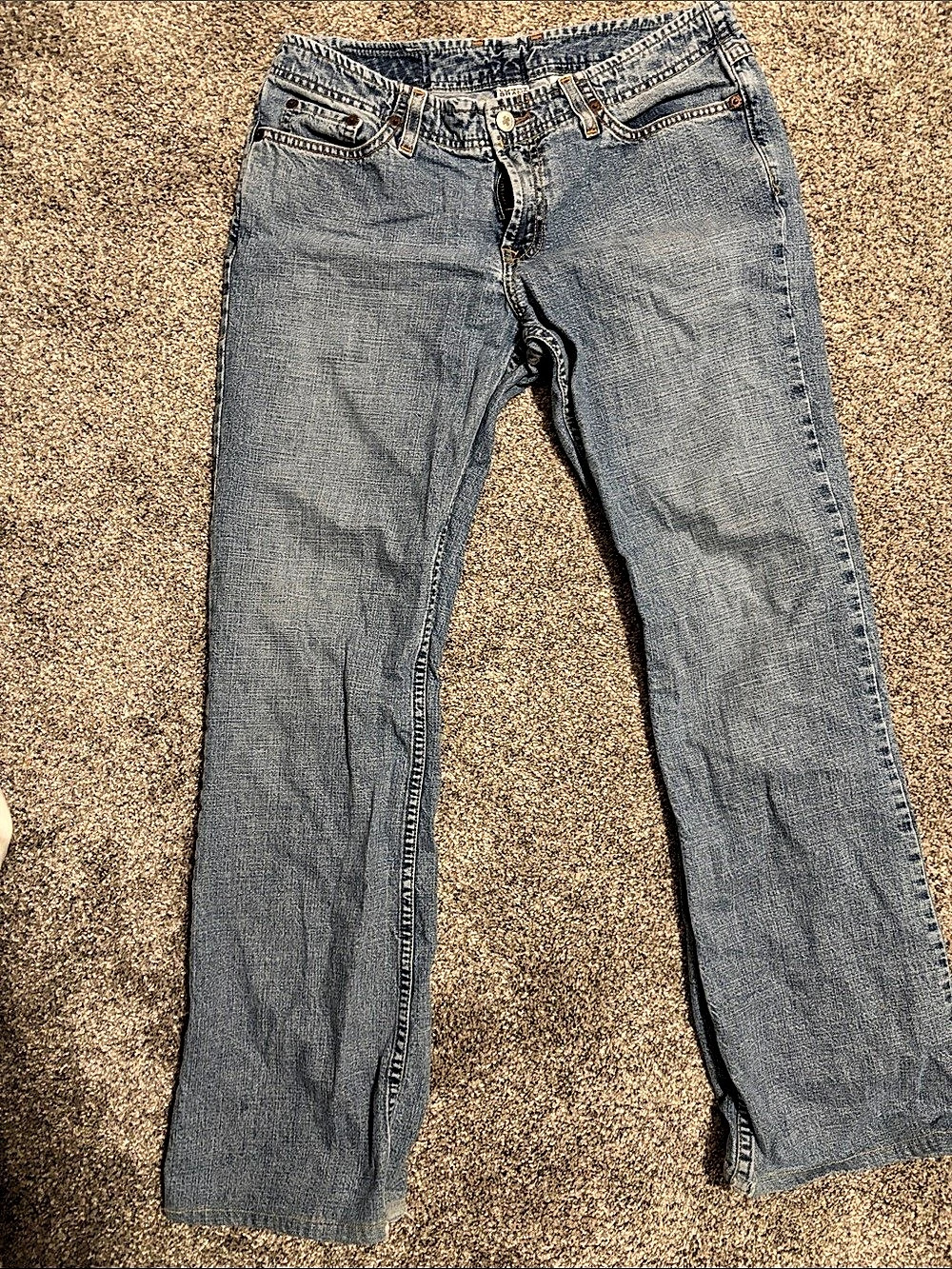 Lucky Brand Dungarees Gene Montesano Straight Leg Jeans Blue Waist 28